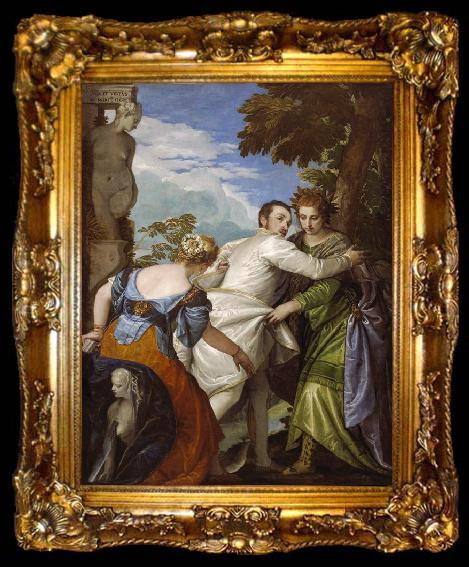 framed  Paolo  Veronese llegory of Vice and Virtue (mk08), ta009-2
